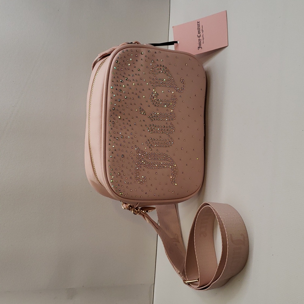 NWT Juicy Couture Let It Shine Crossbody Shoulder Bag Pink Clay